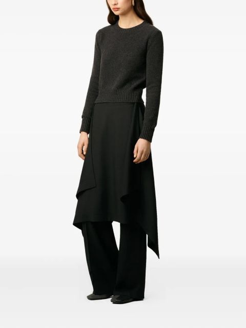 AMI Paris layered wool trousers - Black