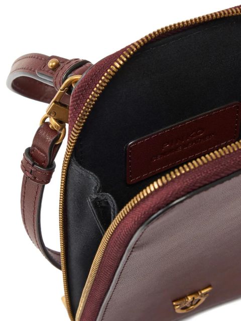 PINKO zip bird leather tote bag - Red