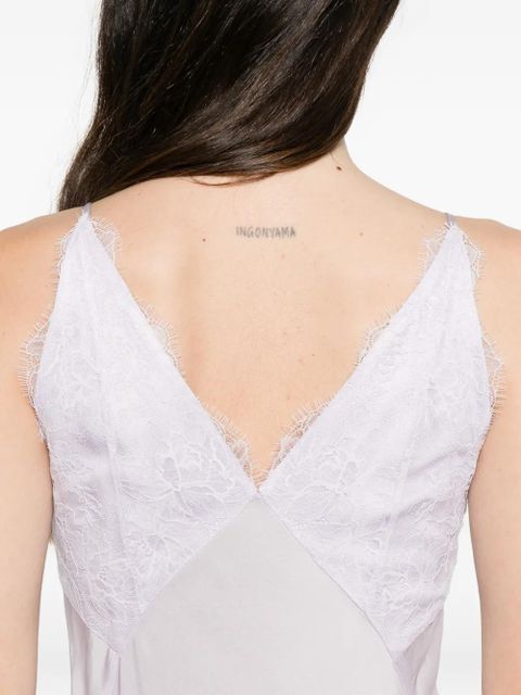 SANDRO lace-trim maxi dress - Purple