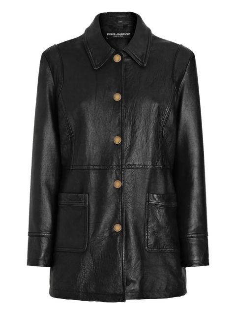 Dolce & Gabbana leather jacket - Black - zdjęcie produktu nr 1