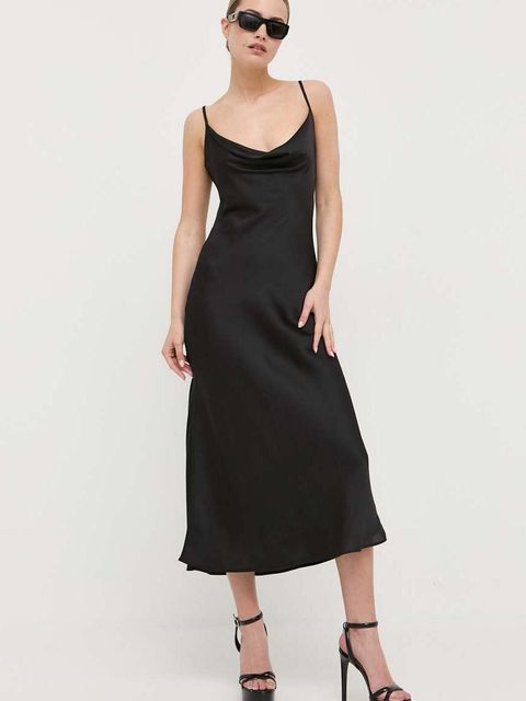 Guess sukienka AKILINA kolor czarny maxi prosta W3GK85 WD8G2 - zdjęcie produktu nr 2