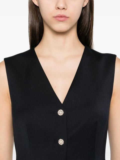 Maje V-neck playsuit - Blue