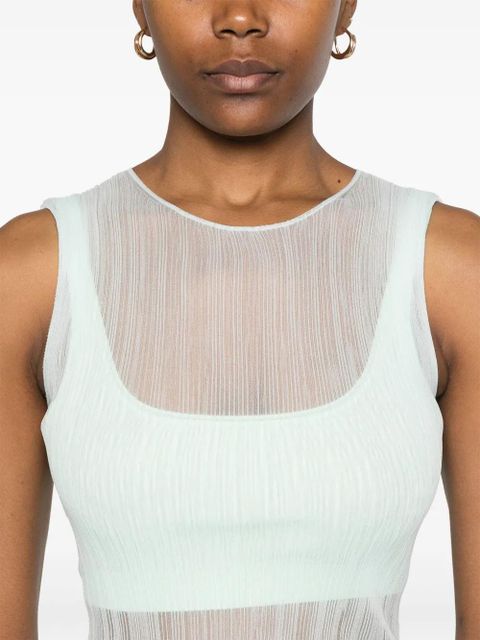 Simkhai Oakley Plisse top - Green