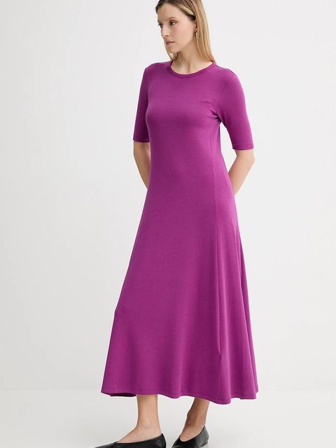 Marc O'Polo sukienka kolor różowy maxi prosta 506300459071