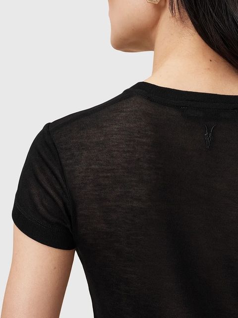 AllSaints t-shirt JUNE damski kolor czarny W182JC