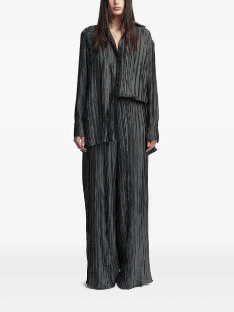 16Arlington Marley pleated shirt - Green