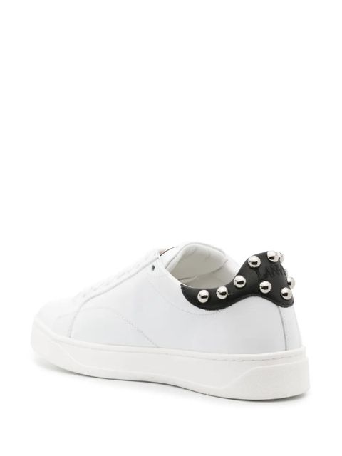 Lanvin DDBO studded leather sneakers - White