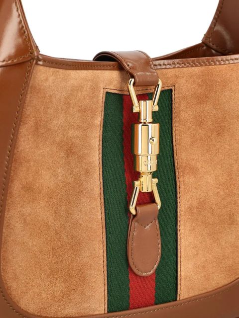 Gucci web jackie leather bag - Brown