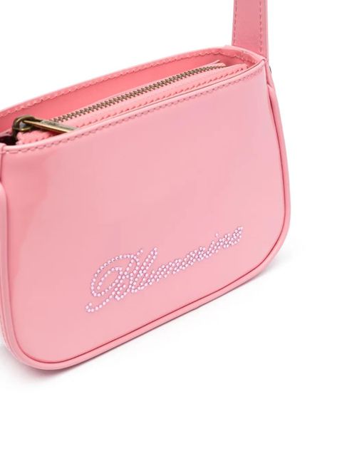 Blumarine logo-detail leather mini bag - Pink