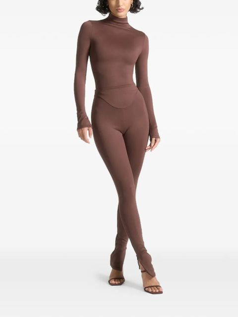 Manière De Voir Chloe dipped-waistband leggings - Brown - zdjęcie produktu nr 2