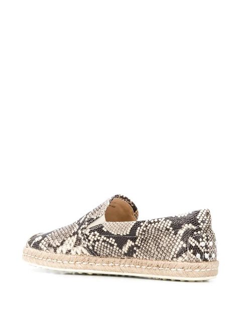 Tod's python-effect espadrilles - Neutrals