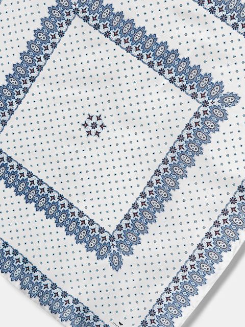 Weekend Max Mara apaszka jedwabna ONESTO damska kolor beżowy wzorzysta 2525546094600 - zdjęcie produktu nr 2