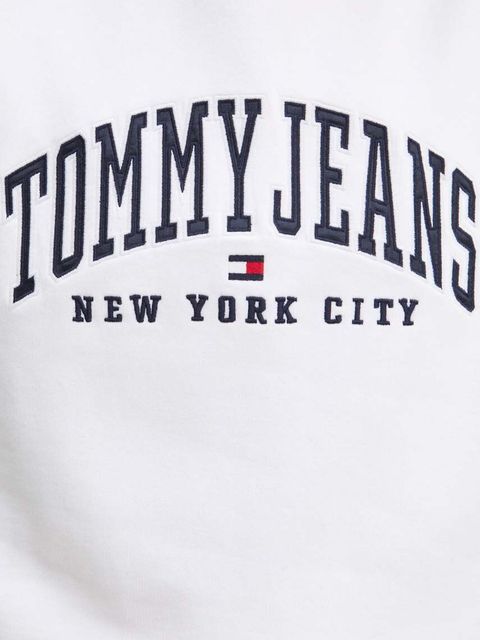 Tommy Jeans bluza damska kolor biały z aplikacją DW0DW19824