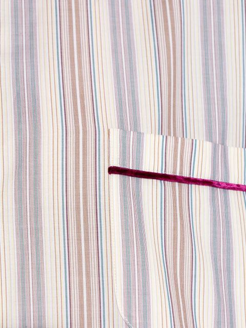 ETRO striped velvet-trimmed shirt - Neutrals - zdjęcie produktu nr 2