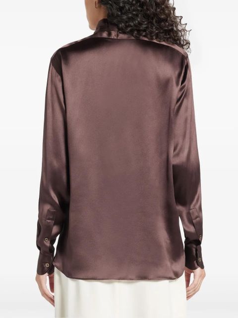 TOM FORD buttoned silk shirt - Brown