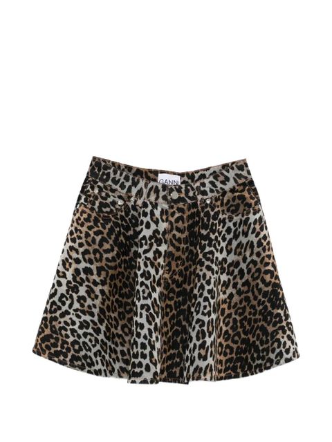GANNI leopard-print mini skirt - Brown - zdjęcie produktu nr 1