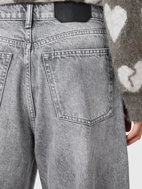 AllSaints jeansy bawełniane AKI damskie high waist W052EC