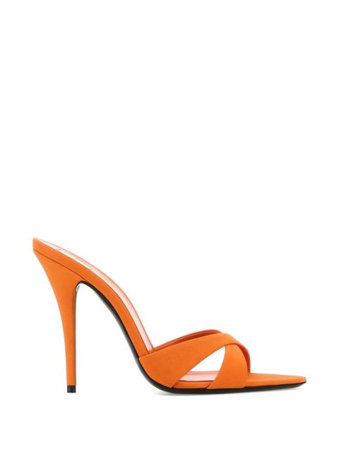 Saint Laurent criss-cross heeled sandals - Orange - zdjęcie produktu nr 1
