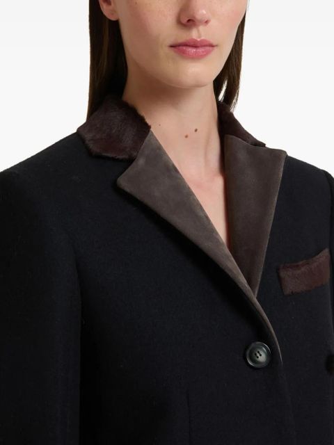 Marni four-button wool-felt coat - Black