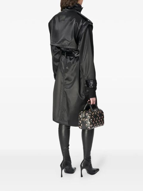 Marine Serre belted trench coat - Black