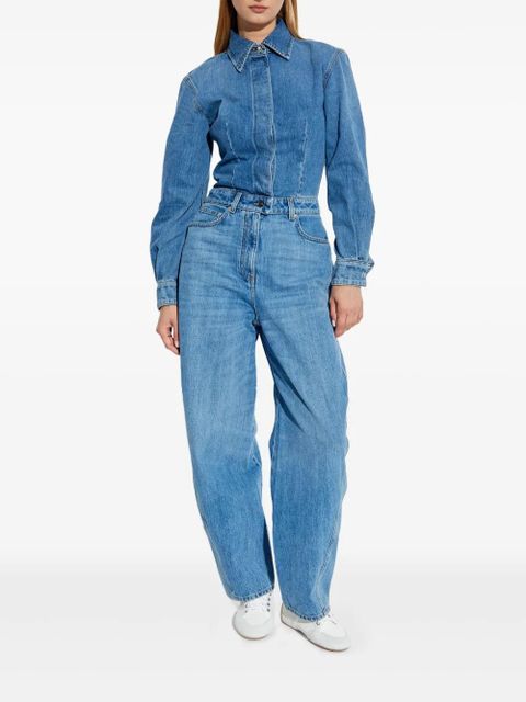 Givenchy denim shirt-collar jumpsuit - Blue