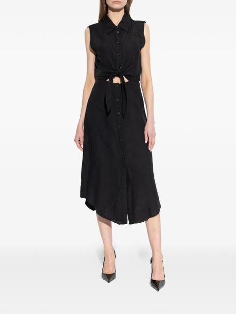 Diesel button-tie dress - Black