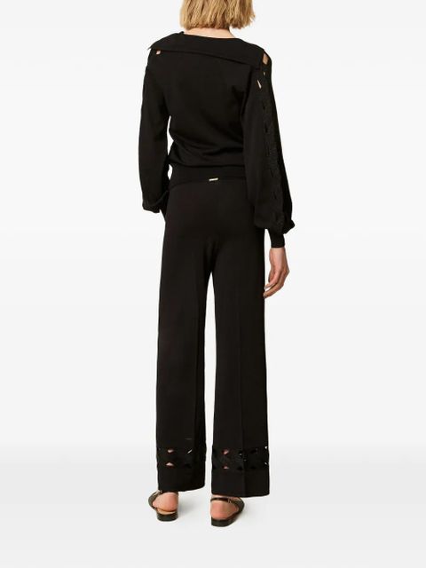 TWINSET cable-knit trousers - Black