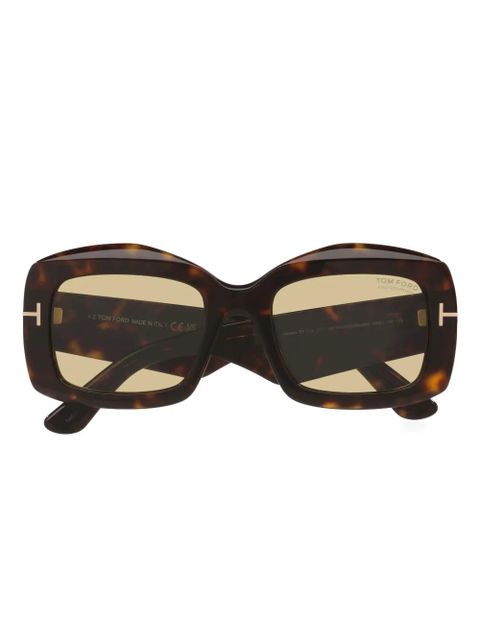 TOM FORD Venetia metal-detail sunglasses - Brown