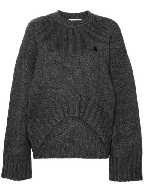 The Attico ribbed-knit sweater - Grey - zdjęcie produktu nr 1