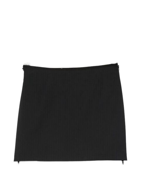 Paloma Wool Lumieti pinstripe-pattern zip-detail mini skirt - Black - zdjęcie produktu nr 1