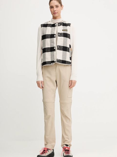 Columbia bezrękawnik sportowy dwustronny High Cascades kolor beżowy przejściowy 2138391