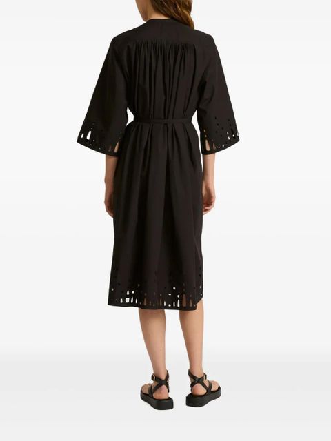 Yves Salomon poplin midi dress - Black