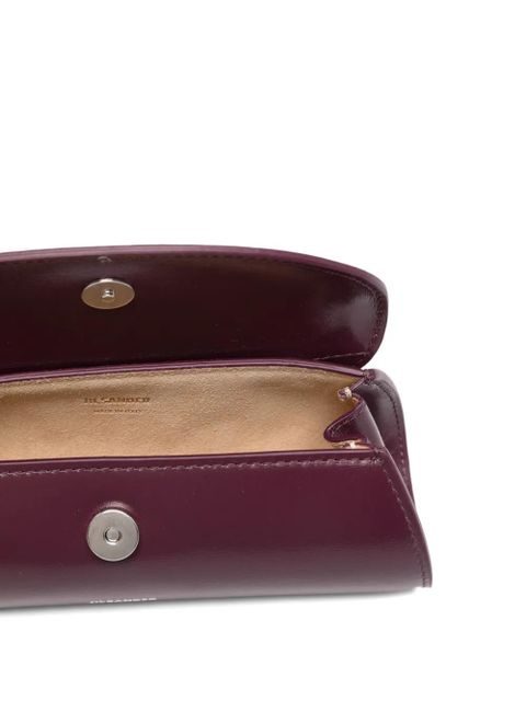 Jil Sander Cannolo cylindrical leather glasses case - Red