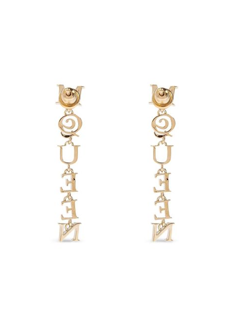 Alexander McQueen logo-charm earrings - Gold