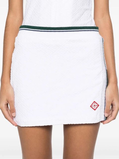 Casablanca side-slit mini skirt - White