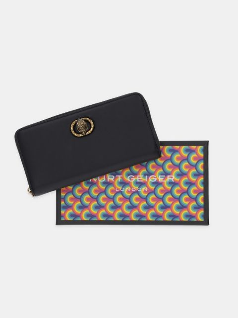 Kurt Geiger London portfel skórzany damski kolor czarny 3599000109