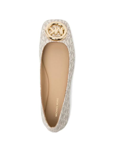 Michael Kors logo leather slide sandals - Neutrals