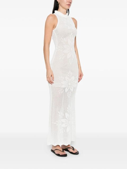 TWINSET floral sleeveless maxi dress - White