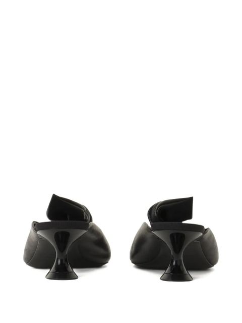 Lanvin knotted pointed-toe mules - Black