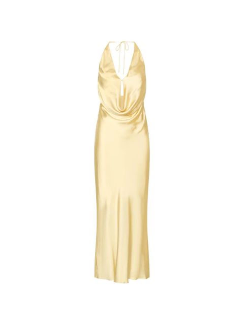 ROTATE BIRGER CHRISTENSEN halter chiffon maxi dress - Neutrals - zdjęcie produktu nr 1