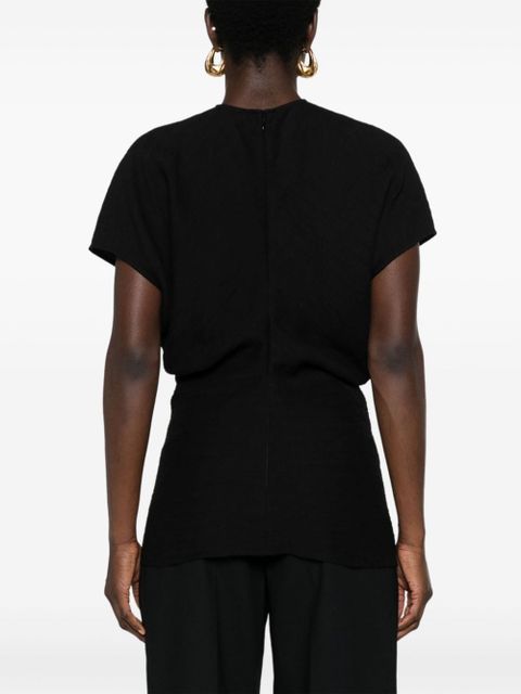 TOTEME Leteri textured blouse - Black