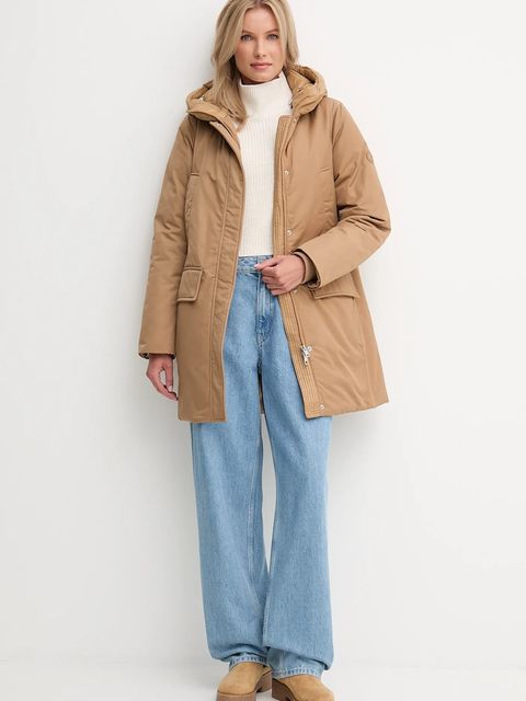 Tommy Hilfiger kurtka kolor brązowy zimowa WW0WW46533 - zdjęcie produktu nr 2