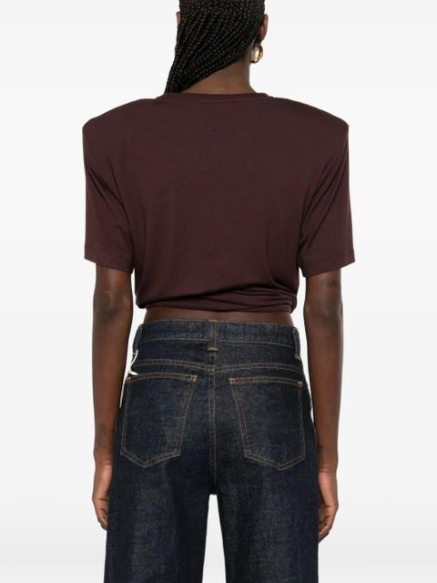 Magda Butrym knotted T-shirt - Brown