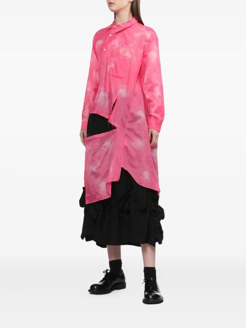 Comme Des Garçons asymmetric panel shirt - Pink
