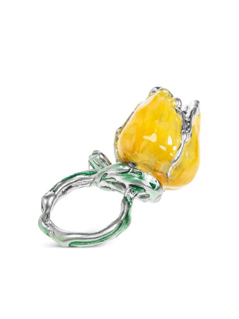 Marni enamel fruit ring - Yellow