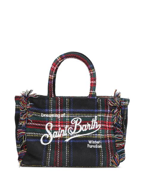 MC2 Saint Barth Colette tartan-pattern tote bag - Black - zdjęcie produktu nr 1