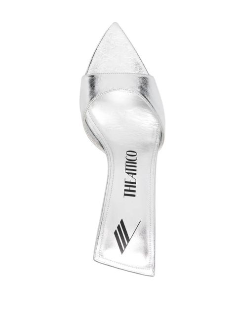 The Attico 70mm metallic sandals - Silver