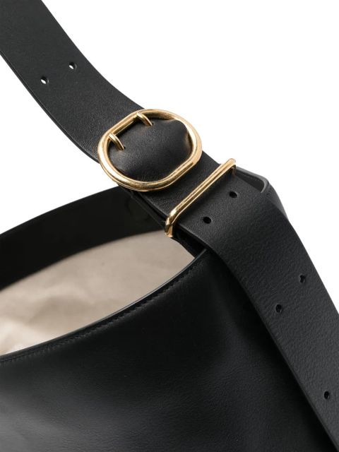 Jil Sander Cannolo leather shoulder bag - Black