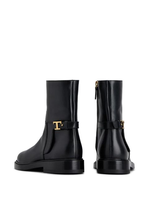 Tod's T Timeless leather ankle boots - Black