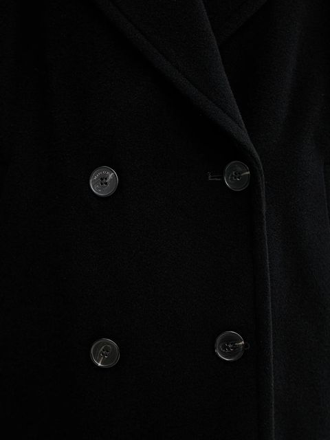 Marc O'Polo płaszcz z wełną kolor czarny 508017570119 - zdjęcie produktu nr 2